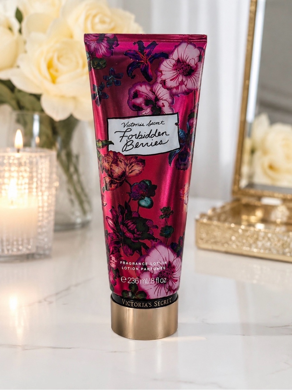 Victoria's Secret Forbidden Berries Fragrance Lotion - Berry Pink Floral